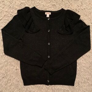 Black cat and Jack girl’s sweater with ruffles